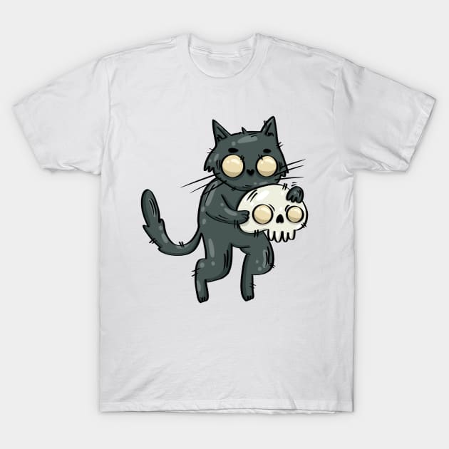 Cats Halloween, Gothic Kittens T-Shirt by Liseevna